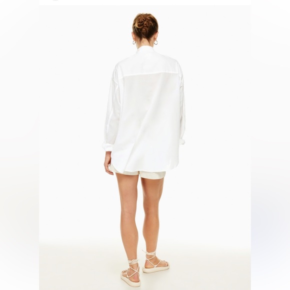 ARITZIA WILFRED FREE RELAXED SHIRT WHITE PERFECT SHIRT BUTTON DOWN SIZE LARGE - Picture 2 of 11
